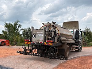 Asphalt Spraying Test Site in Malaysia